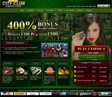 City Club Casino Home Page