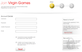 Join Virgin Games Casino and claim your Welcome Bonus