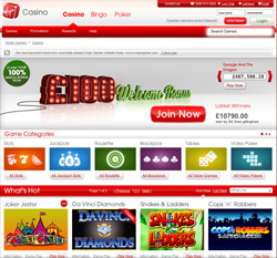 Play online slots at Virgin Games Casino brand new site